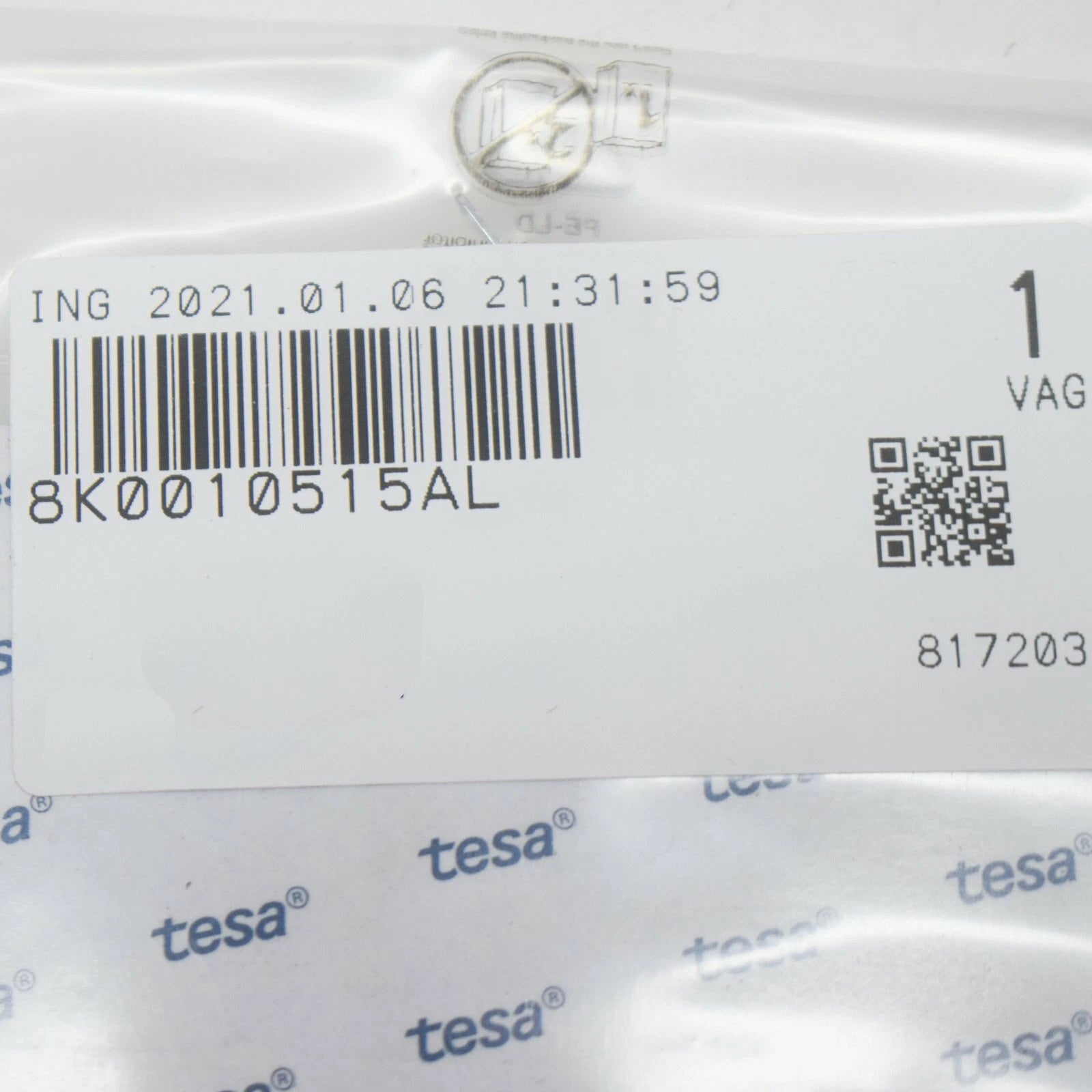 NEW AUDI A4 B8 AIR CONDITIONER STICKER 8K0010515AL ORIGINAL