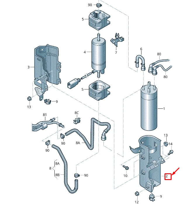 NEW VW TRANSPORTER VI T6 FUEL FILTER RETAINER 7E0127224C