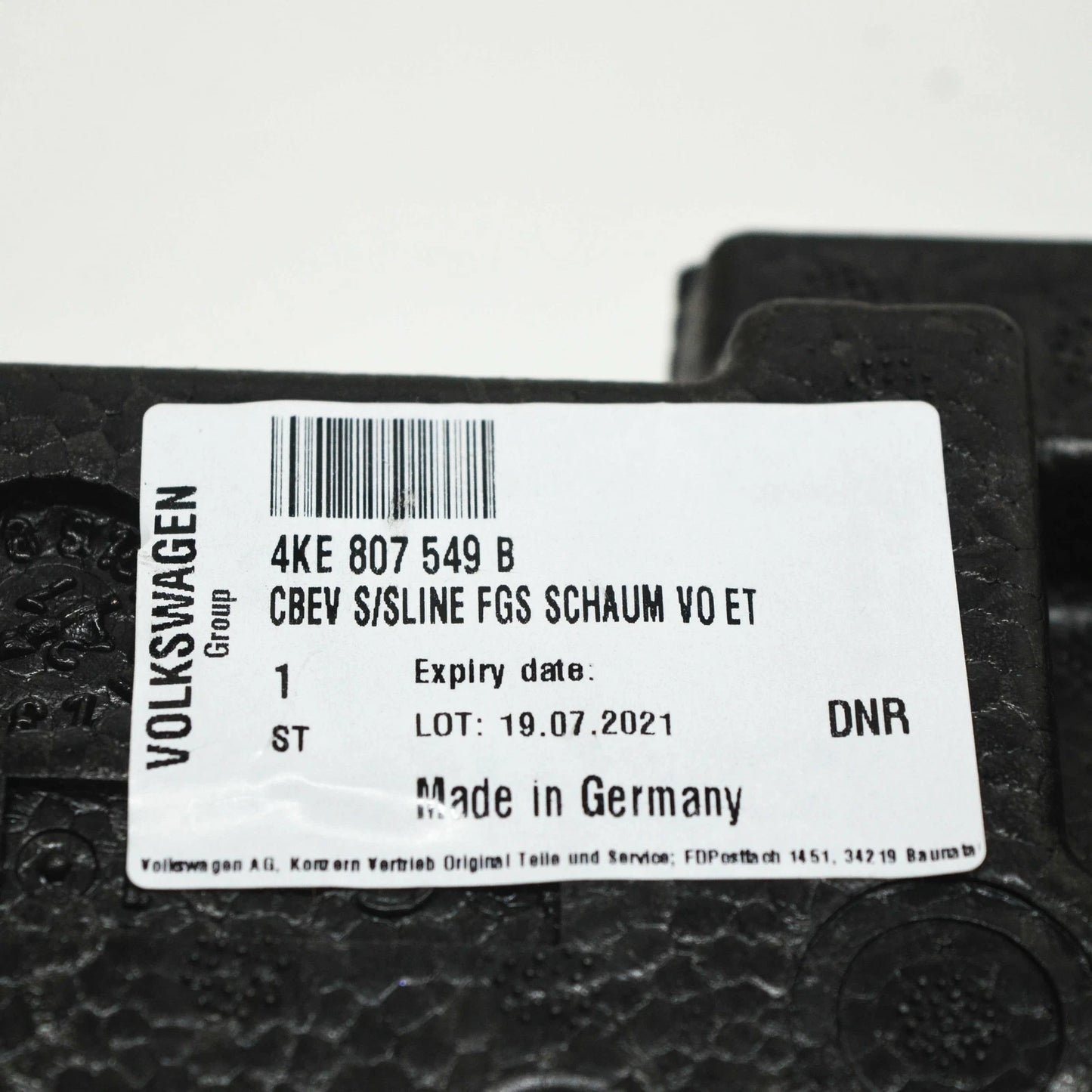 NEW AUDI E-TRON SPORTBACK FRONT BUMPER IMPACT FOAM 4KE807549B ORIGINAL