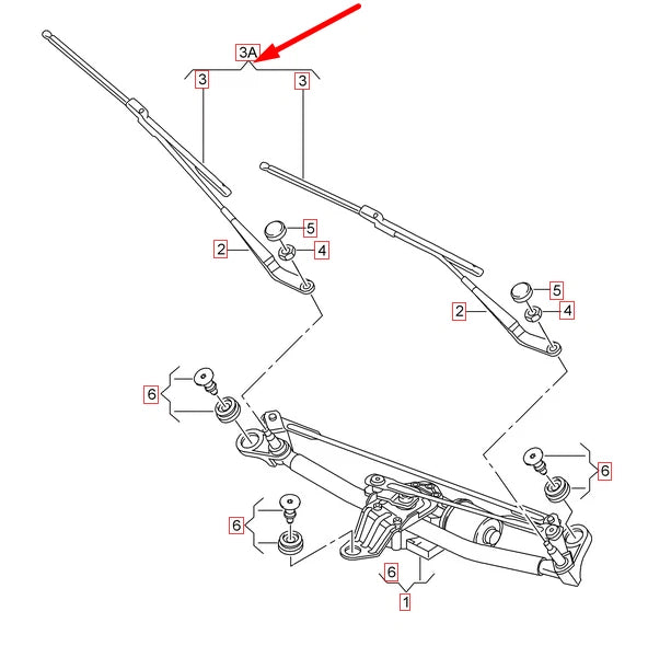 NEW AUDI A3 8V FRONT WINDSHIELD WIPER BLADE SET LHD 8V1998002B