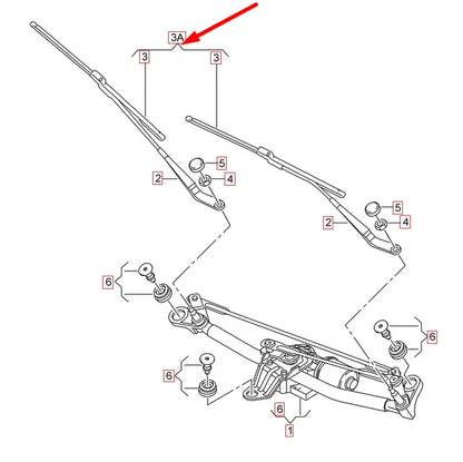 NEW AUDI A3 8V FRONT WINDSHIELD WIPER BLADE SET LHD 8V1998002B