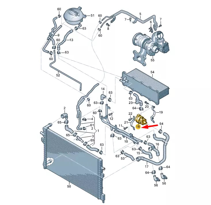 NEW VOLKSWAGEN ARTEON COOLANT PUMP 04L965567 ORIGINAL
