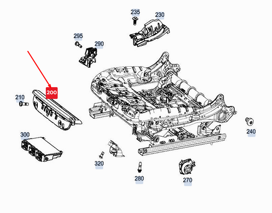new mercedes-benz gle w167 front left seat bolster plate a1679103804 original