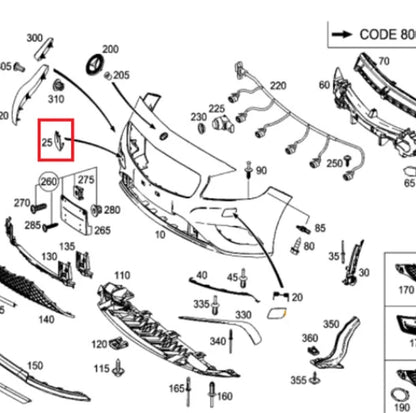NEW MB A W176 FRONT BUMPER TOW HOOK EYE CAP COVER A17688510229999