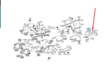 NEW MB SL R231 REAR LEFT INNER MUFFLER HEAT PROTECTION A2316800622 ORIGINAL