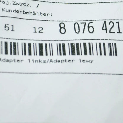 NEW BMW 7 G11 G12 M REAR LEFT BUMPER ADAPTOR 51128076421 ORIGINAL