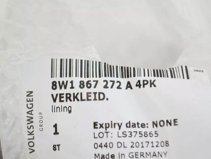 NEW AUDI A4 B9 INTERIOR RIGHT SIDE KICK PANEL TRIM LHD 8W1867272A4PK ORIGINAL