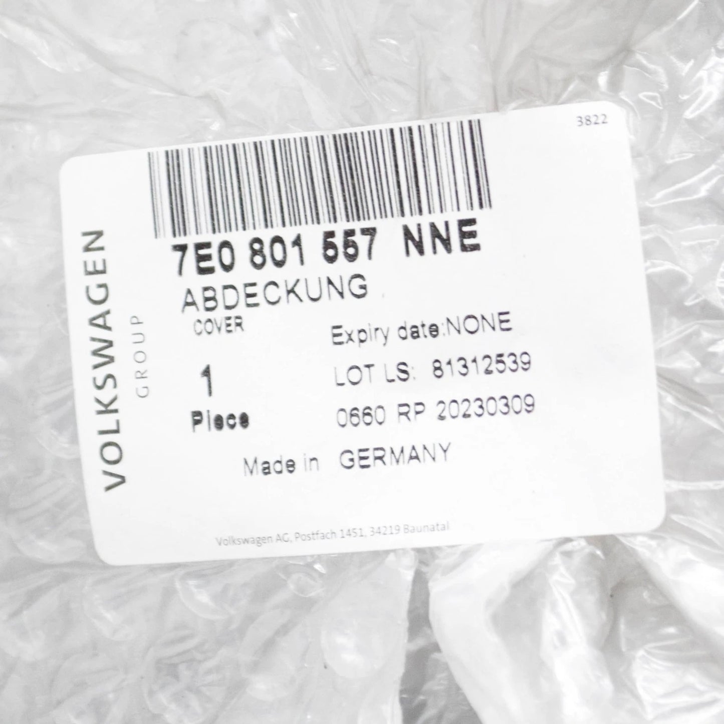 NEW VOLKSWAGEN TRANSPORTER VI T6 ENGINE COVER 7E0801557NNE ORIGINAL