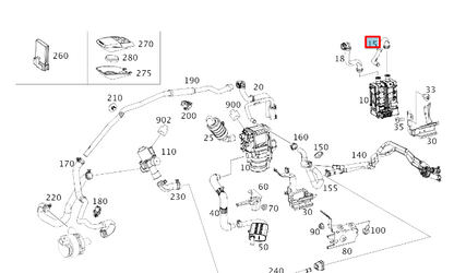 NEW MERCEDES-BENZ C COUPE C205 HEATING PIPE A2055060200 ORIGINAL