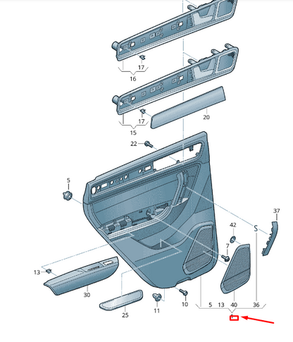 NEW VW TOUAREG 7P MK2 REAR RIGHT DOOR LOUDSPEAKER COVER 7P686816082V ORIGINAL