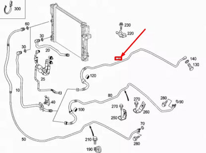 NEW MERCEDES-BENZ E W211 TRANSMISSION RIGHT OIL LINE A2112700396 ORIGINAL
