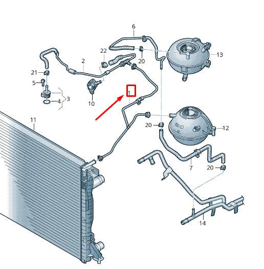 NEW AUDI Q5 FY ENGINE BREATHER LINE 80A121081CD ORIGINAL