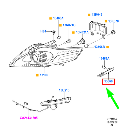new ford mondeo mk4 front left indicator side repeater 1571282 original