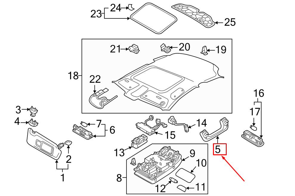 NEW AUDI A3 SPORTBACK 8V REAR RIGHT ROOF GRAB HANDLE 8V0857608MG6 ORIGINAL