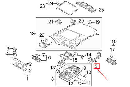 NEW AUDI A3 SPORTBACK 8V REAR RIGHT ROOF GRAB HANDLE 8V0857608MG6 ORIGINAL