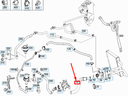 NEW MERCEDES-BENZ E W211 HEATER HOSE A2118328294 ORIGINAL