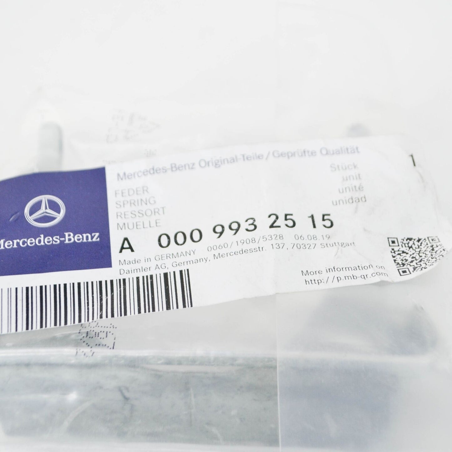 NEW MERCEDES-BENZ ML W163 EXHAUST SYSTEM CLAMP SPRING A0009932515 ORIGINAL