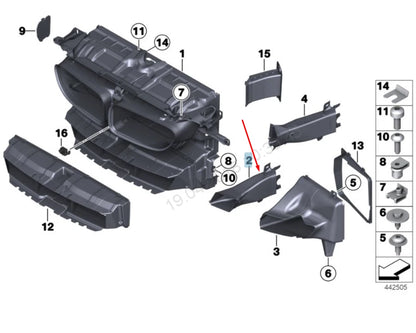 NEW BMW 6 F06 LEFT BRAKE AIR DUCT 51747370383 7370383 2016 ORIGINAL