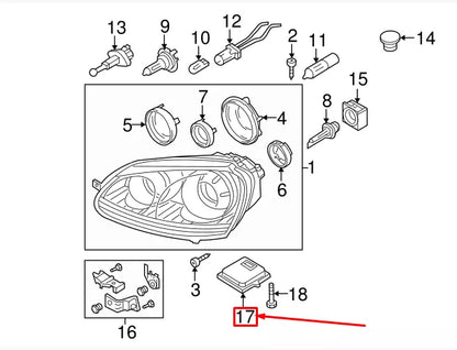 NEW VOLKSWAGEN JETTA A5 HEADLIGHT RANGE CONTROL UNIT 1T0907391 ORIGINAL