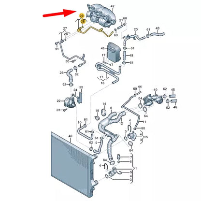 NEW VOLKSWAGEN BEETLE A5 COOLANT PIPE 03C121469D ORIGINAL