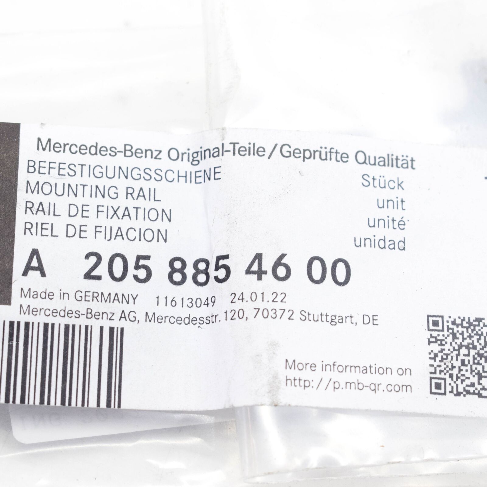 NEW MERCEDES-BENZ C W205 FRONT LEFT BUMPER BRACKET A2058854600 ORIGINAL