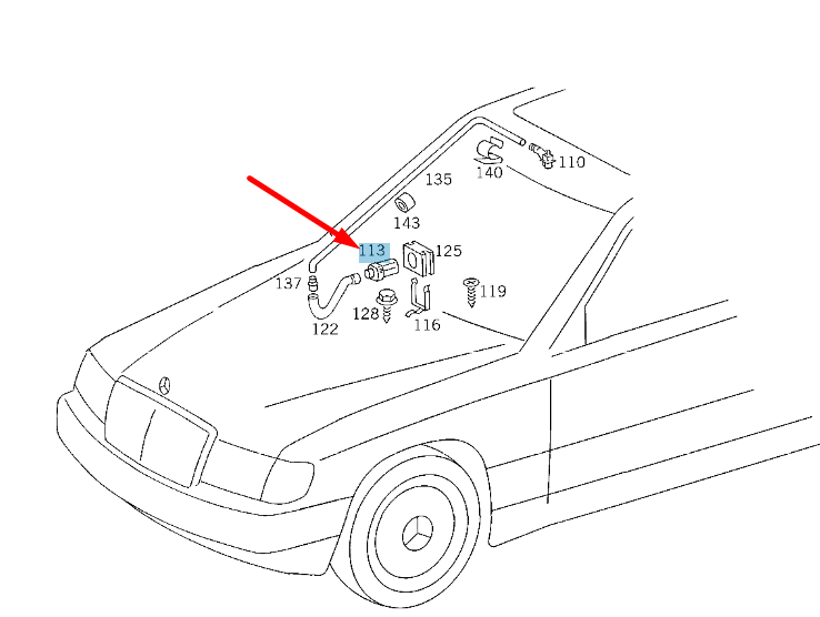 NEW MERCEDES-BENZ E W124 TEMPERATURE SENSOR MOTOR BLOWER A0008301908 ORIGINAL