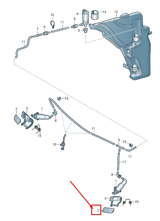 NEW AUDI Q5 8R LEFT HEADLIGHT WASHER COVER CAP 8R0955275FGRU ORIGINAL