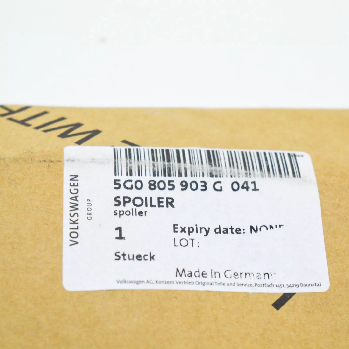 NEW VOLKSWAGEN GOLF MK7 GTI FRONT LEFT BUMPER SPOILER 5G0805903G041 ORIGINAL