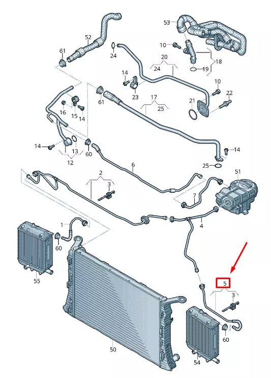 NEW AUDI RS7 SPORTBACK 4G ENGINE BREATHER LINE 4G0121519A