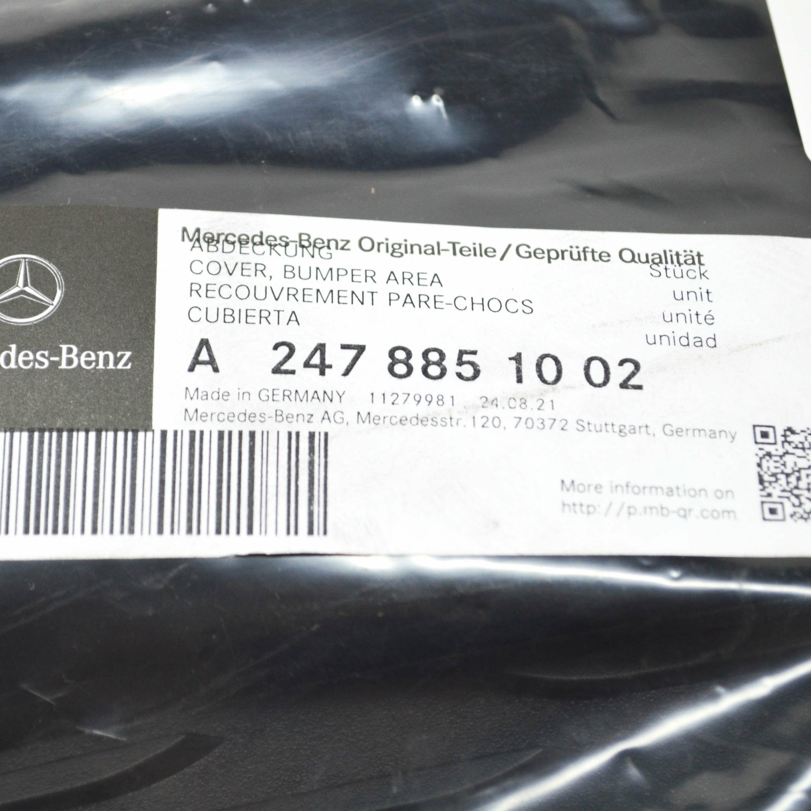 NEW MB B SPORTS TOURER W247 FRONT RIGHT BOTTOM RIGHT COVER A2478851002 ORIGINAL