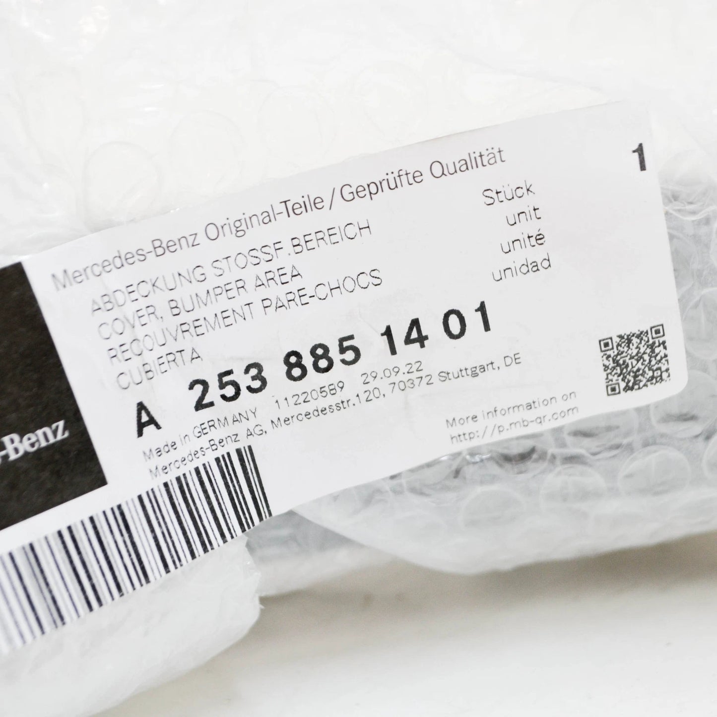 NEW MB GLC COUPE C253 REAR RIGHT FENDER COVER TRIM A2538851401 ORIGINAL