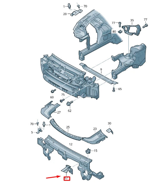 NEW VW TOUAREG 7P MK2 FRONT LEFT UPPER NOISE INSULATION PLATE 7P6805962B
