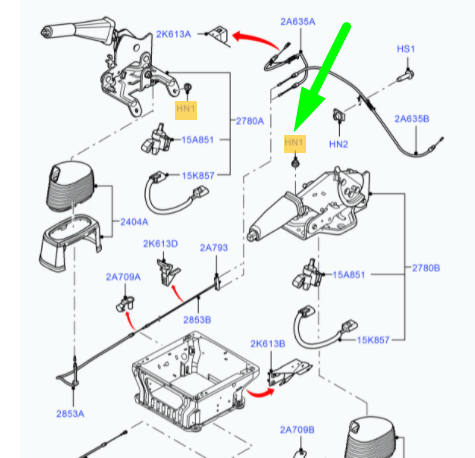 new ford transit mk3 parking brake lever nut 1479617 4s71-9c330-ab original