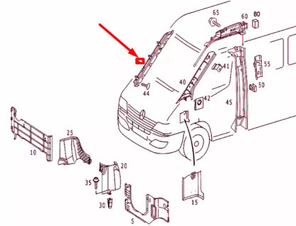 NEW MERCEDES-BENZ SPRINTER W903 A-PILLAR LEFT FILLER A9016900078 ORIGINAL