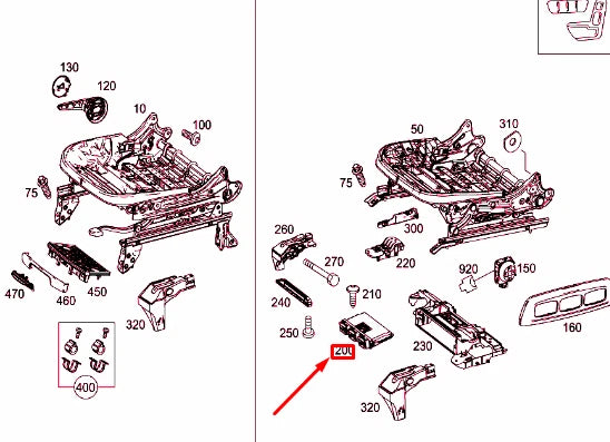 NEW MERCEDES-BENZ CLA C117 FRONT RIGHT SEAT CONTROL UNIT RHD A1669008506
