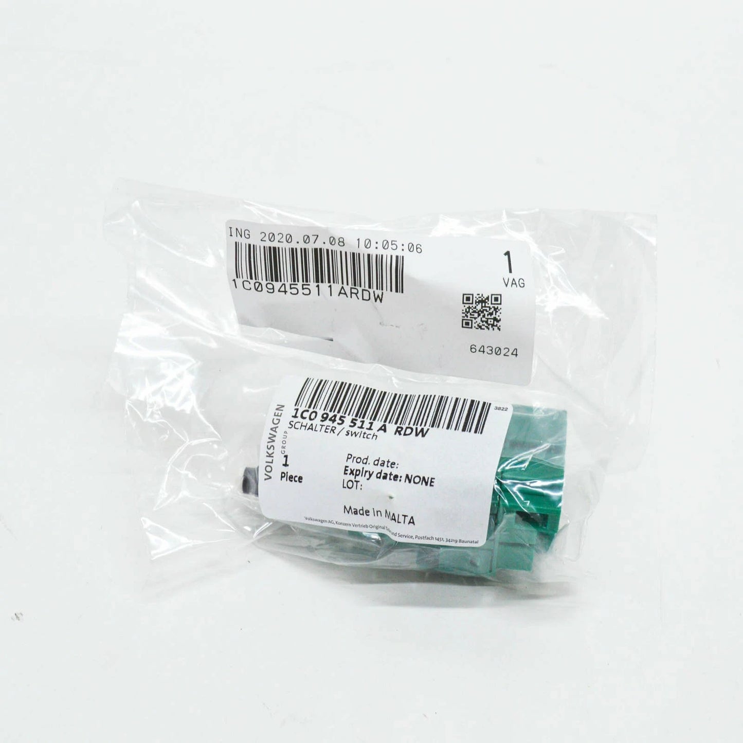 NEW VW TRANSPORTER V BUS T5 BRAKE SWITCH LIGHT 1C0945511A RDW ORIGINAL