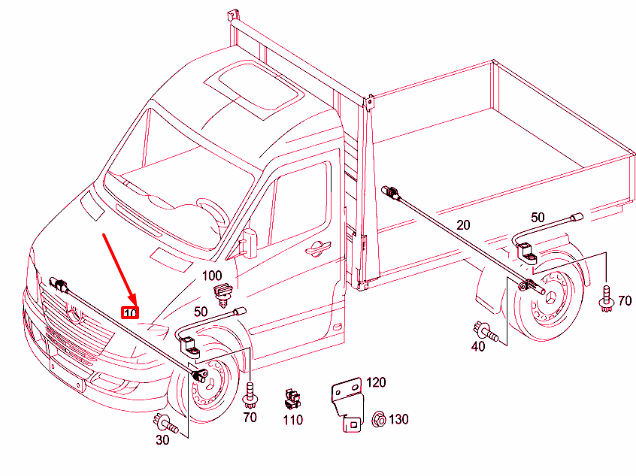 new mercedes-benz sprinter 906 front abs sensor a906540031764 original