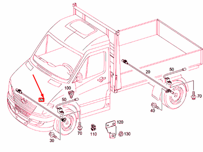 new mercedes-benz sprinter 906 front abs sensor a906540031764 original