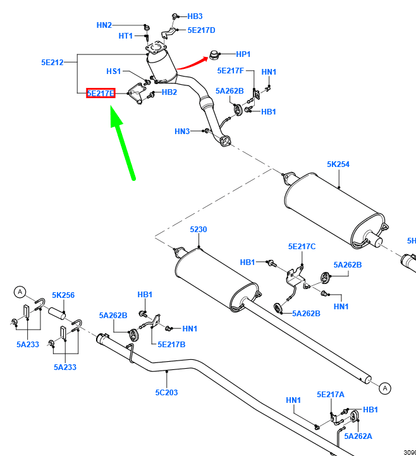 new ford transit mk3 exhaust system bracket 1440916 6c11-5h231-ec original
