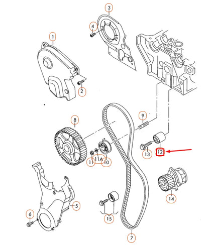 NEW AUDI A1 8X ENGINE TIMING BELT IDLER PULLEY 06D109244E ORIGINAL
