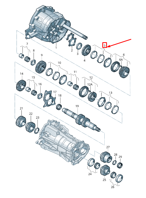 new audi a4 allroad b8 gearbox reverse gear synchro ring 0b4311283c original