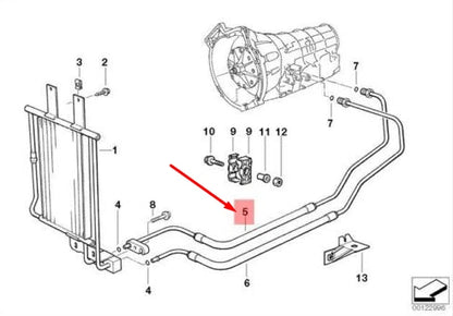NEW BMW 3 E36 TRANSMISSION OIL COOLER INLET HOSE PIPE 17221439747 ORIGINAL