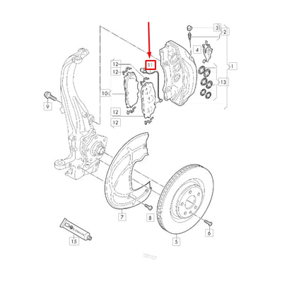 NEW VW TOUAREG CR FRONT BRAKE PAD WEAR INDICATOR SENDER WIRE 4M0615121AC