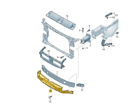 NEW AUDI A5 8W6 FRONT BUMPER FOAM IMPACT ABSORBER 8W6807550G ORIGINAL
