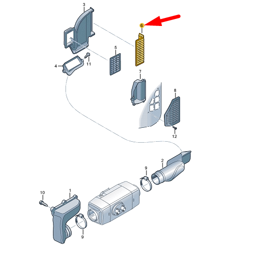 NEW VOLKSWAGEN MULTIVAN T6 B-PILLAR REAR VENT 7E5819383 ORIGINAL