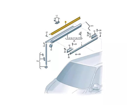 NEW VOLKSWAGEN TRANSPORTER T5 AWNING RUBBER SEAL 7H7067793