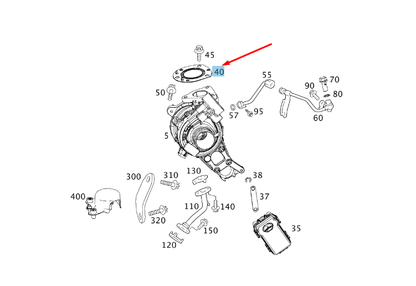 new mb b w246 turbocharger to exhaust manifold seal a6511420080 original