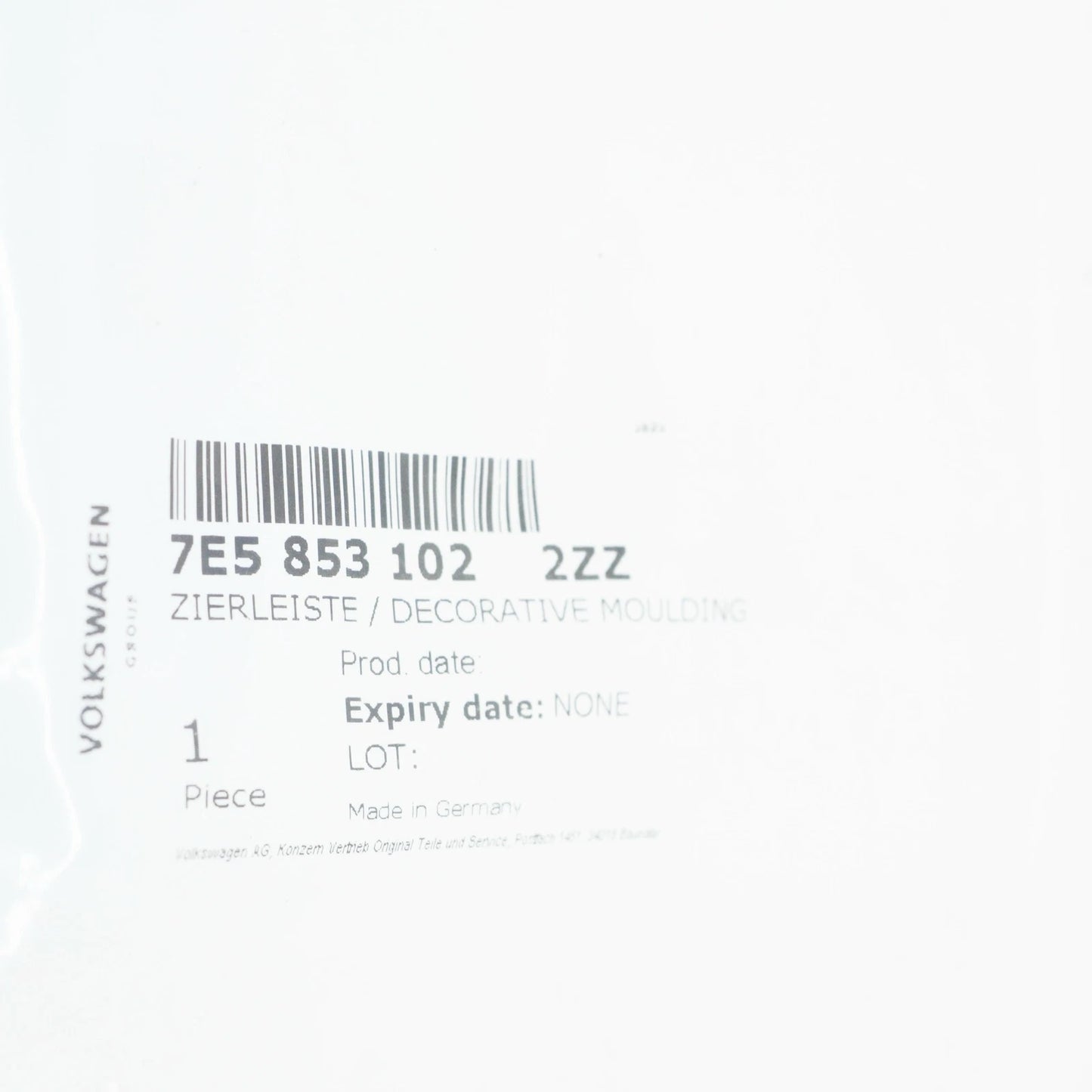 NEW VW TRANSPORTER T6 RADIATOR GRILLE RIGHT TRIM 7E58531022ZZ