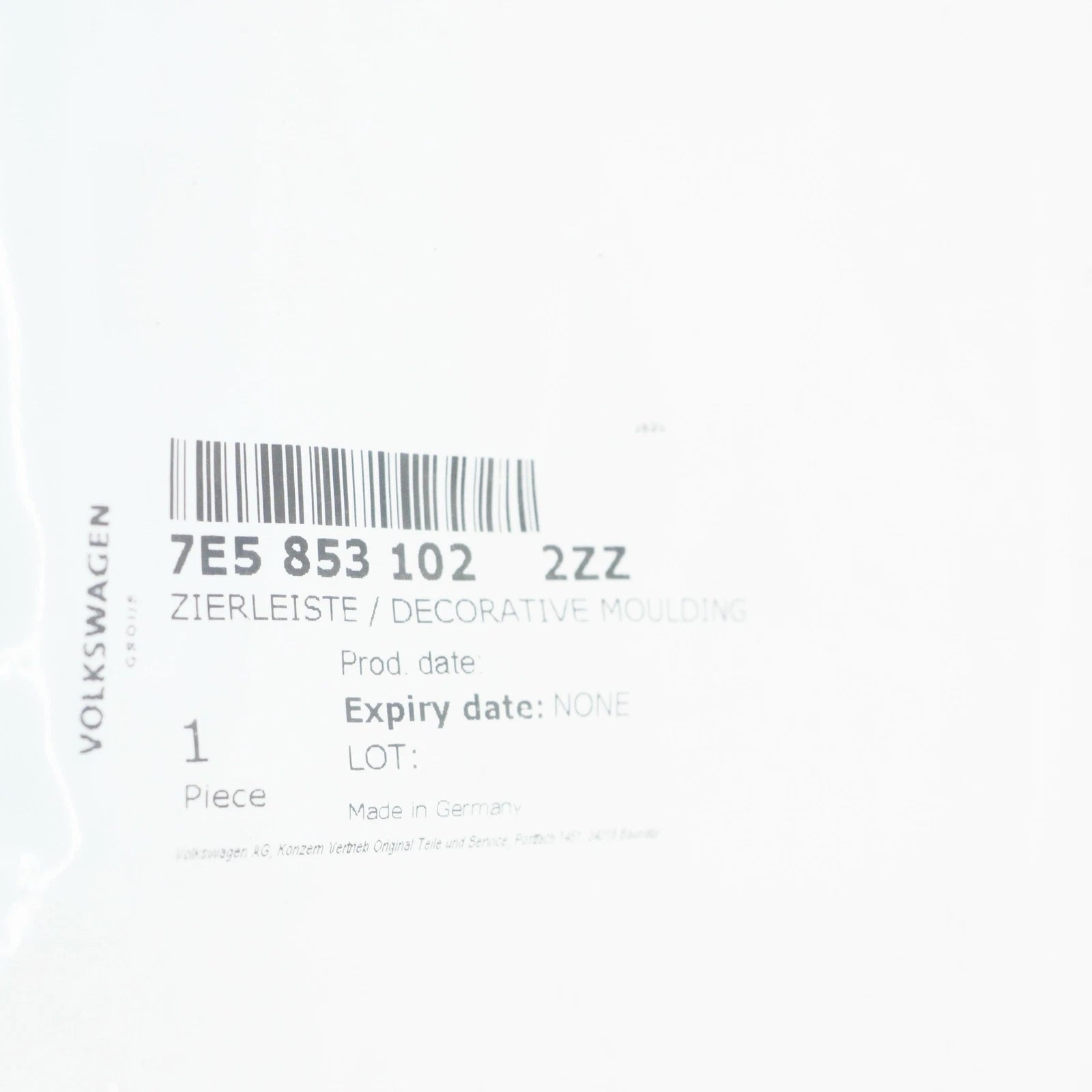 NEW VW TRANSPORTER T6 RADIATOR GRILLE RIGHT TRIM 7E58531022ZZ