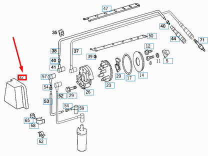NEW MERCEDES-BENZ SL R129 IGNITION SUPPRESSOR HOUSING A1031580685 ORIGINAL